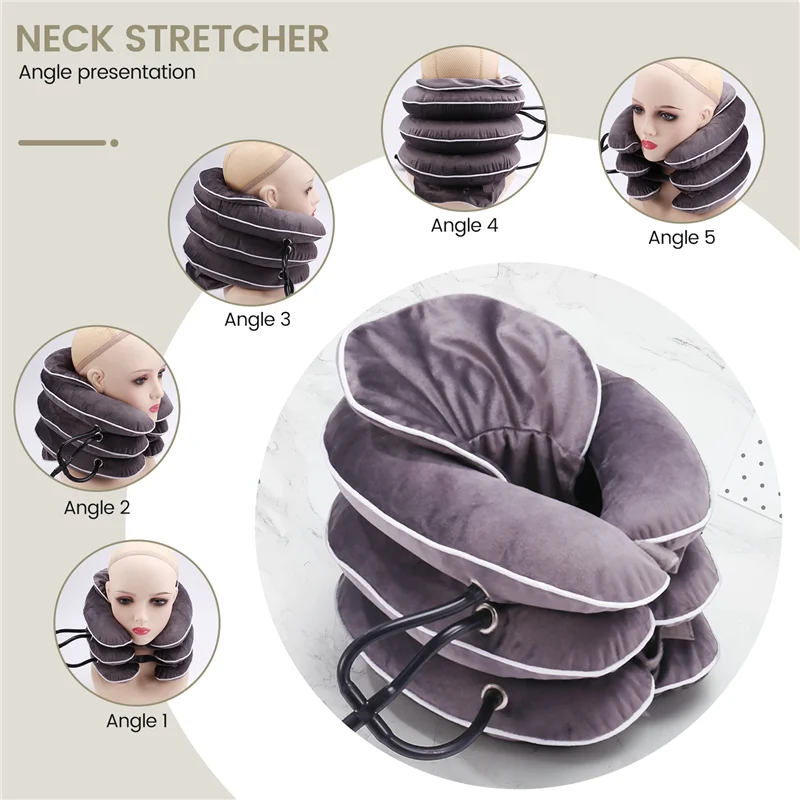 Barella per il collo A69M, dispositivo di trazione cervicale e bretelle per il collo per alleviare il dolore al collo, dispositivo di trazione del collo e collo cervicale