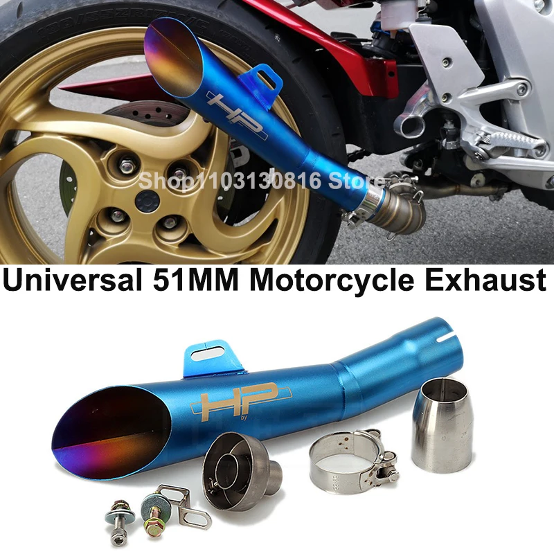 Universal Motorcycle GP Exhaust Motorcross Modified Pipe DB Killer Escapamento Escape Racing Muffler For R6 R3 MT09 Pitbike ATV