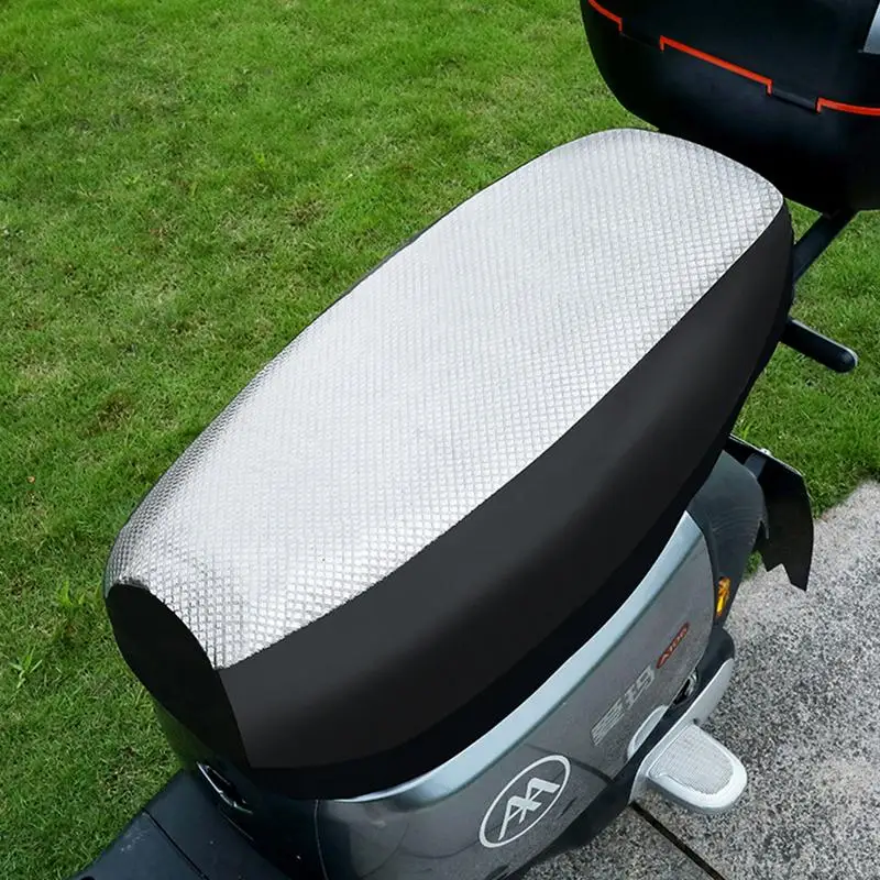 PU Couro Motocicleta Seat Cover, Almofada Capa, Equipamento de ciclismo, Melhora Longas Passeios, Conforto Proteção Solar