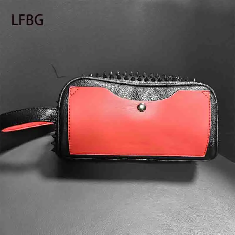 2025 Spring New Elegant Zipper Rivet Punk Stylish Wallet Purse Pouch Multifunctional Handbag For Women*Men