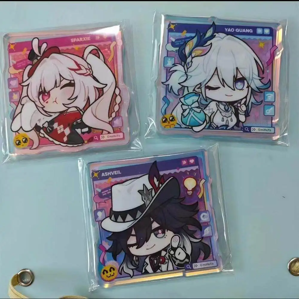 Anime Honkai: Star Rail La Mancha Yao Guang Série Sparxie Ímã de Geladeira em Liga de Zinco Pingente Decoração Magnética para Geladeira