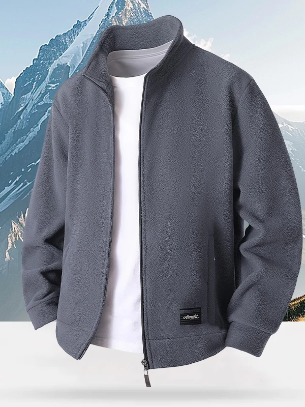 

Мужская утепленная флисовая толстовка-кардиган с капюшоном, из пушистого полиэстера, повседневная верхняя одежда, приталенный крой, современный стиль, на молнии