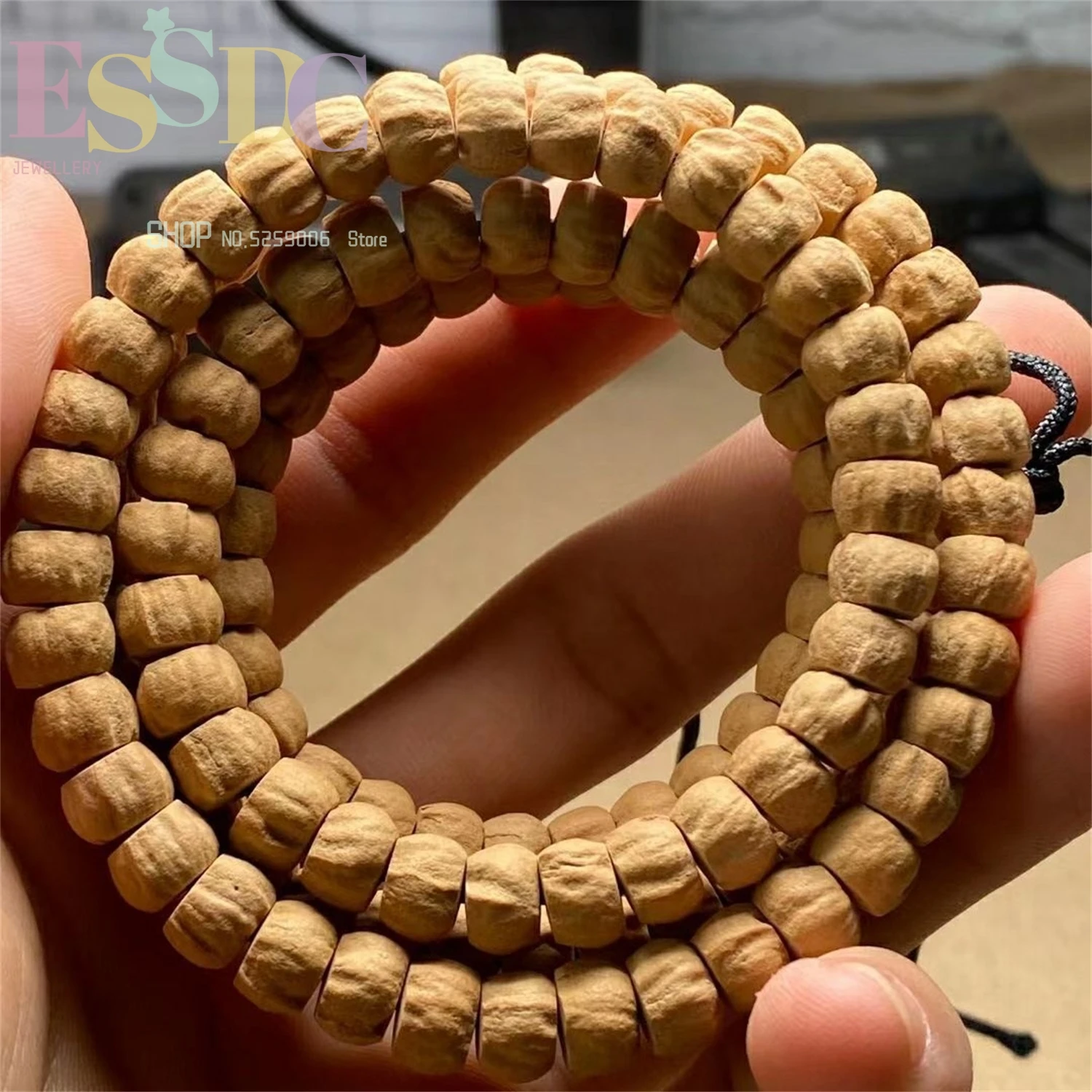 

Thermal Vibration Passion Seed 108 Buddha Beads Bracelet High Density High Oil Storage Type Cypress Seed Hand Carving Women Men