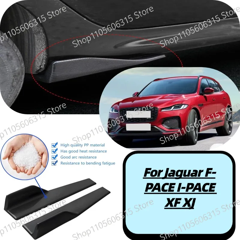 48cm Rear Bumper Splitter Apron Spoiler Side Skirt Extension Lip For Jaguar F-PACE I-PACE XF XJ Car Styling Accessories