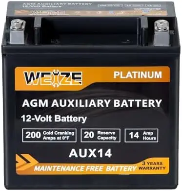 

Platinum AGM AUX14 Auxiliary Battery, BCI Group 400, 200CCA, 36 Months Warranty