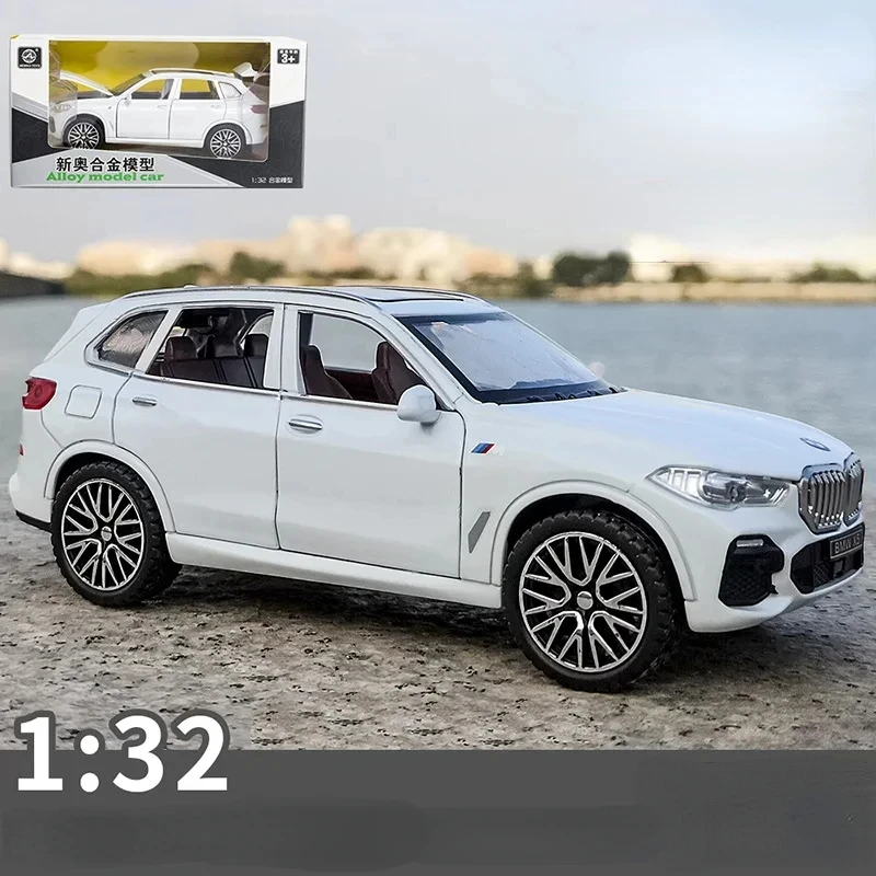 1:32 BMW X5 SUV Alloy Model Car Toy Diecasts Casting Pull Back Sound and Light Car Toys For Children Vehicle A31