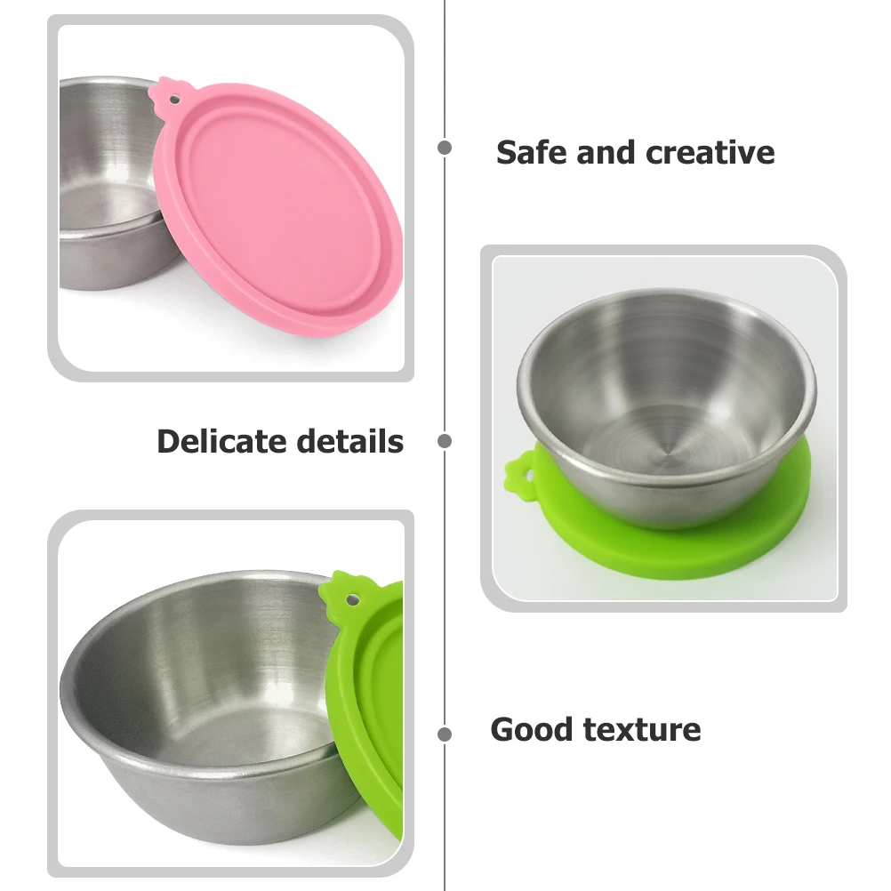 

2pcs Mini Stainless Steel Sauce Cups Leak Proof Condiment Containers For Salt Pepper Sugar Portable Kitchen Supplies Outdoor Bbq