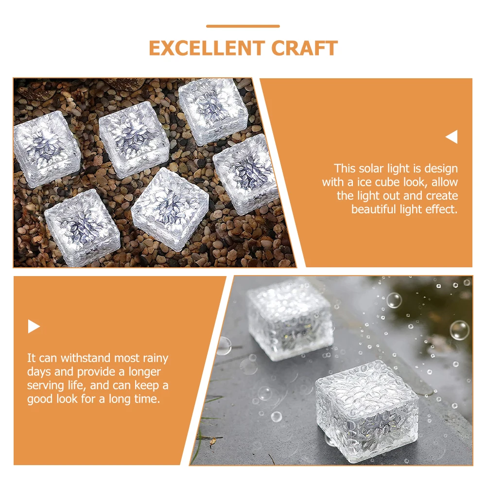 

2pcs Brick Lights Outdoor Garden Pathway Lawn Decorative Landscape Cube Light Yard Driveway Walkway Solar Ground