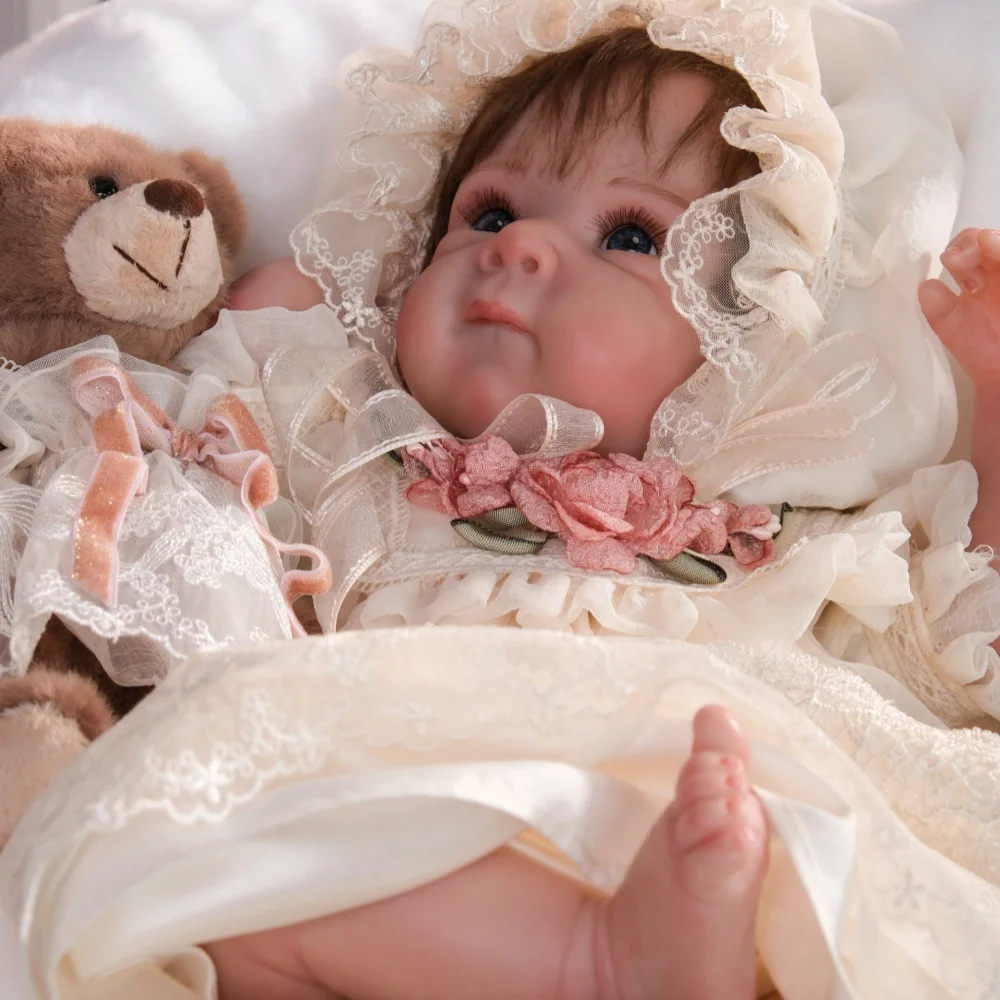 Cloveray 20 นิ้ว Reborn ตุ๊กตา Kawaii สไตล์ตุ๊กตาไวนิลตุ๊กตาเด็กน่ารักตุ๊กตาของเล่นคอลเลกชันงานอดิเรกคุณภาพสูงเด็กของขวัญ