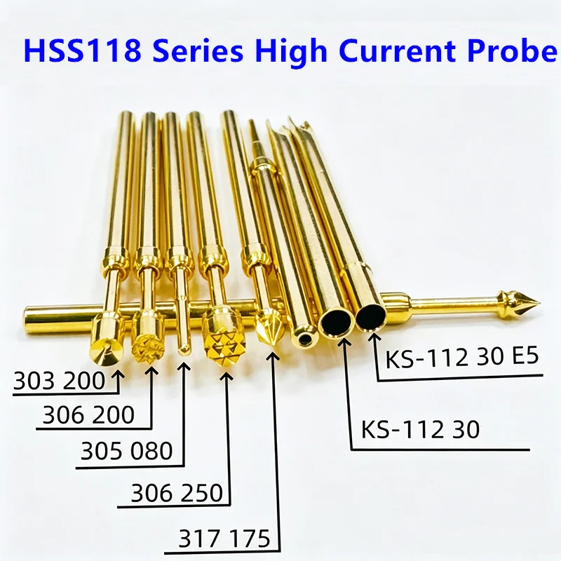 INGUN HSS-118 306 250 A1502 High Current Spring Test Probe Outer Diameter 1.65mm 16A ICT FCT Test