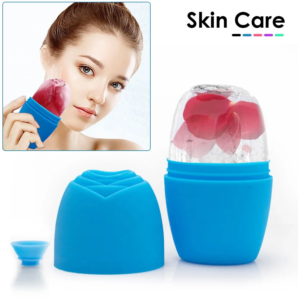 Roller Face Skincare Beauty Tool Facial Roller Silicone Ice Cube Massager Face Ice Roller Therapy for Muscle Redness Bruises Use