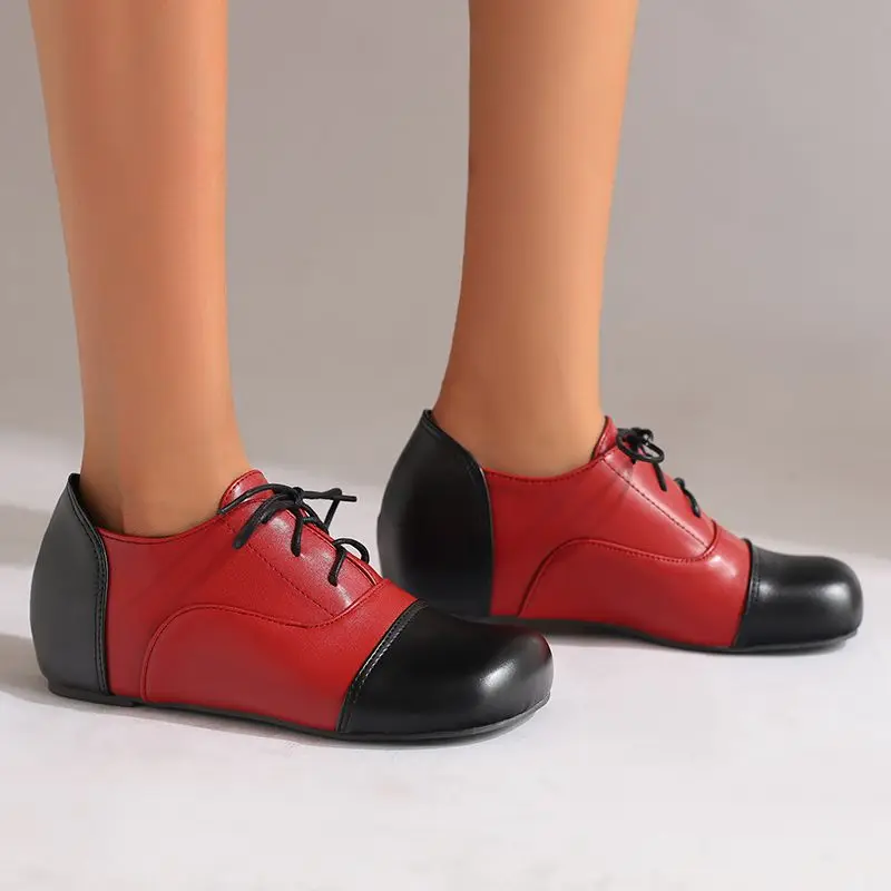 ريف القط لامعة ماري جينس مضخات النساء نمط 5 سنتيمتر كتلة الكعوب مزدوجة مشبك حزام مختلط اللون ربطة عنق برتقالية أحجام كبيرة 45-48 #5