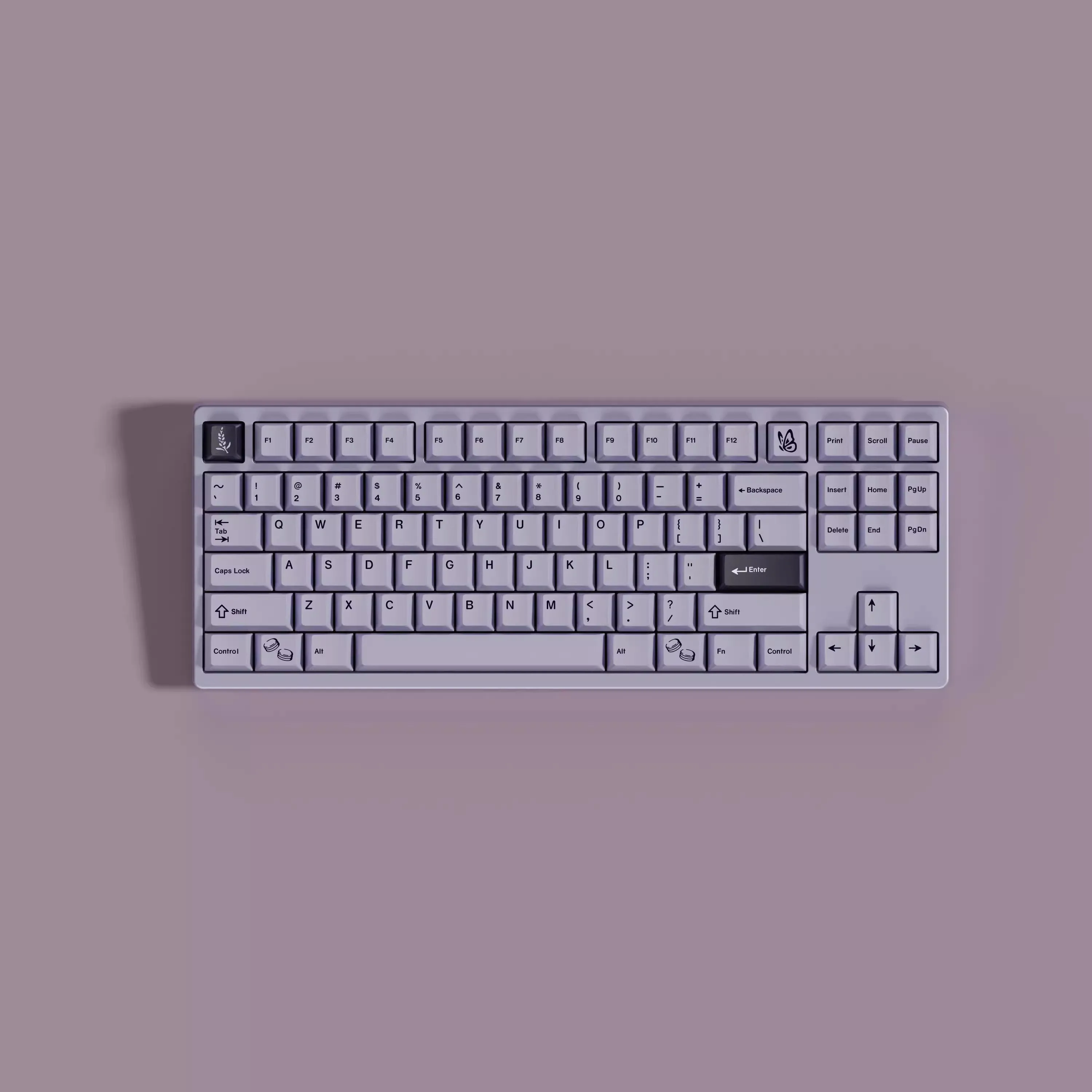 1 Set GMK Lavender Keycaps PBT Dye Sub Key Caps Cherry Profile Lightproof Keycap For Alice Wooting Double B Split 7U Spacebar