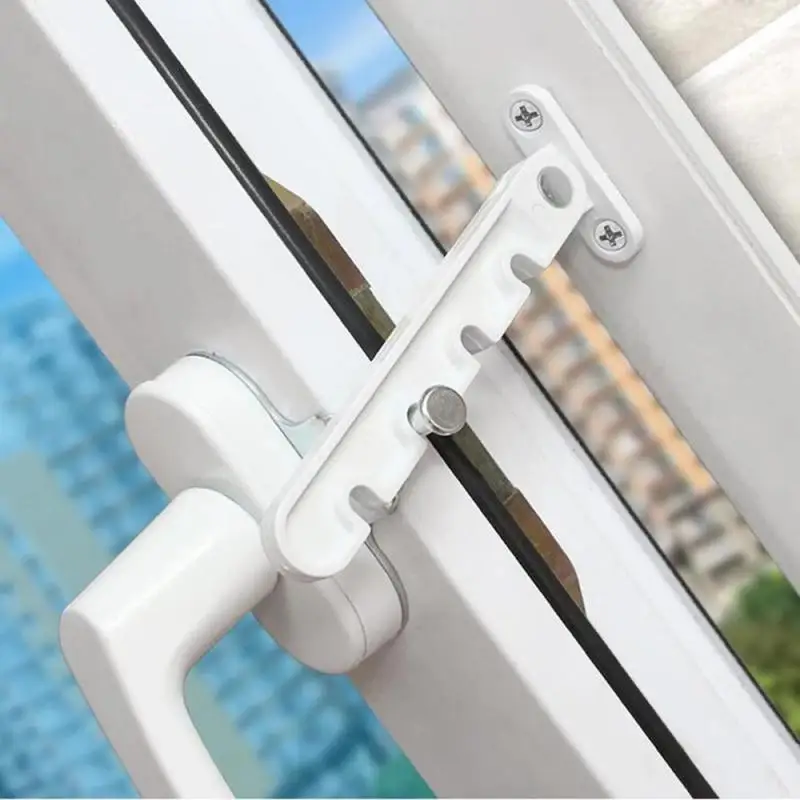 Safety Wind Brace Bracket Lock Plastic Opening Door And Window Limit Hook Kids Protection Window Ventilation Limiter Retainer