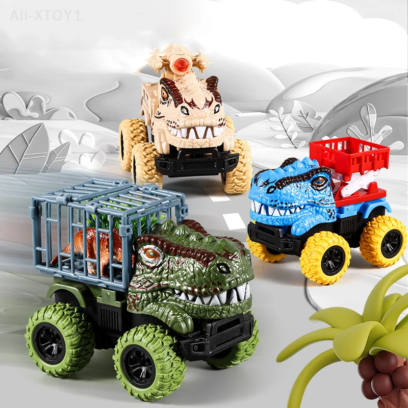

1Pcs Children's Toy Car Simulated Animals Dinosaur Toys Pull Back Friction Cars Mini Truck Car Toy For Kids Boys Girls Gifts