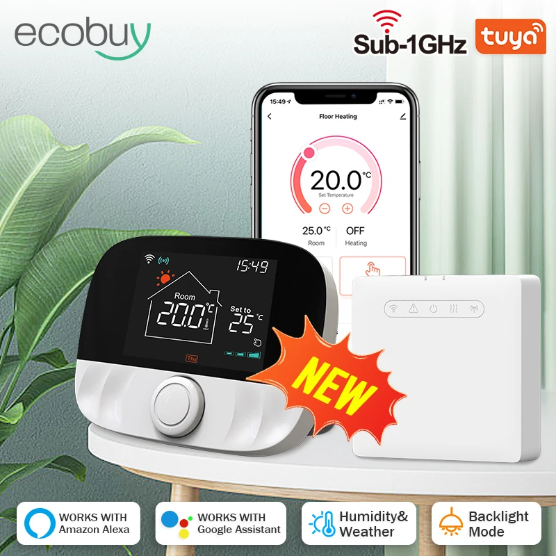 Tuya Smart Wifi Heating Thermostat Battery Wireless For Gas Boiler Heater Thermostat Temperature Controller Alexa Google Home