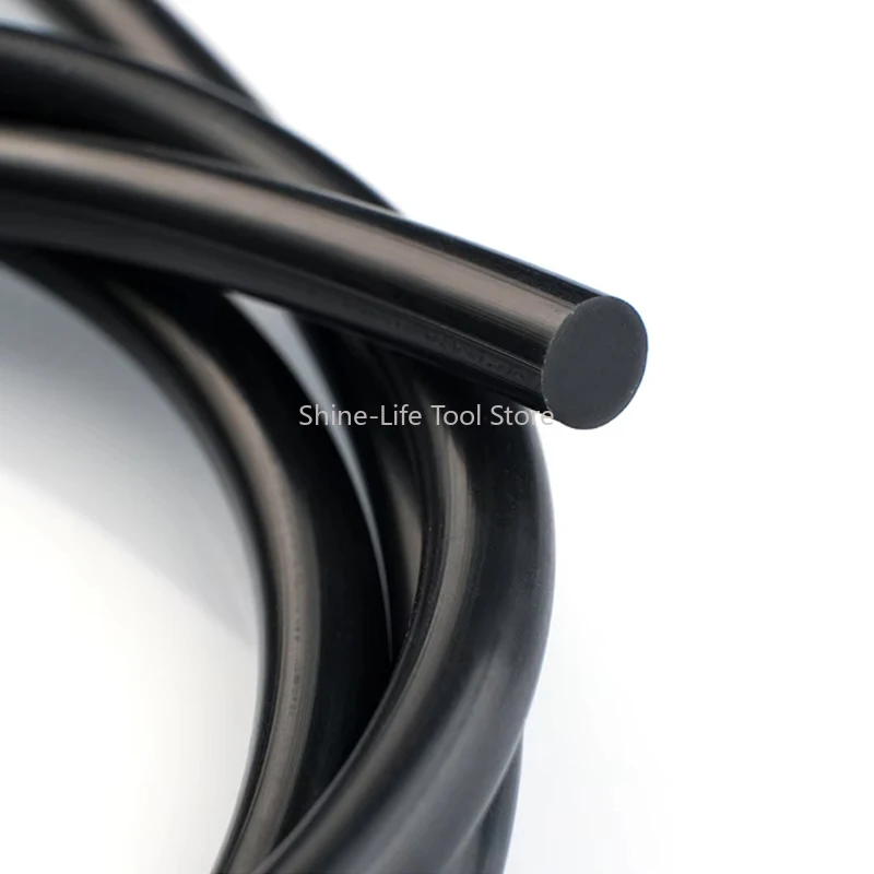 Black Solid Round Silicone Rubber Sealing Strip Dia 1~25mm Waterproof Anti Slip and High-temperature Resistant Rubber Strip