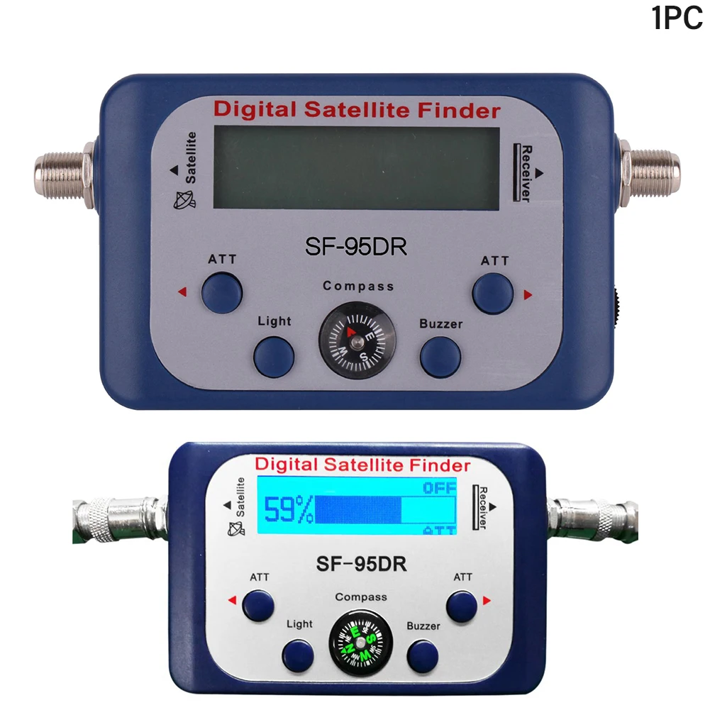 Decoder Mini Digitale Zoeken Verstelbare Signaalmeter Gemakkelijk te installeren Automatische Satellietzoeker TV-tester LCD-scherm Nauwkeurig