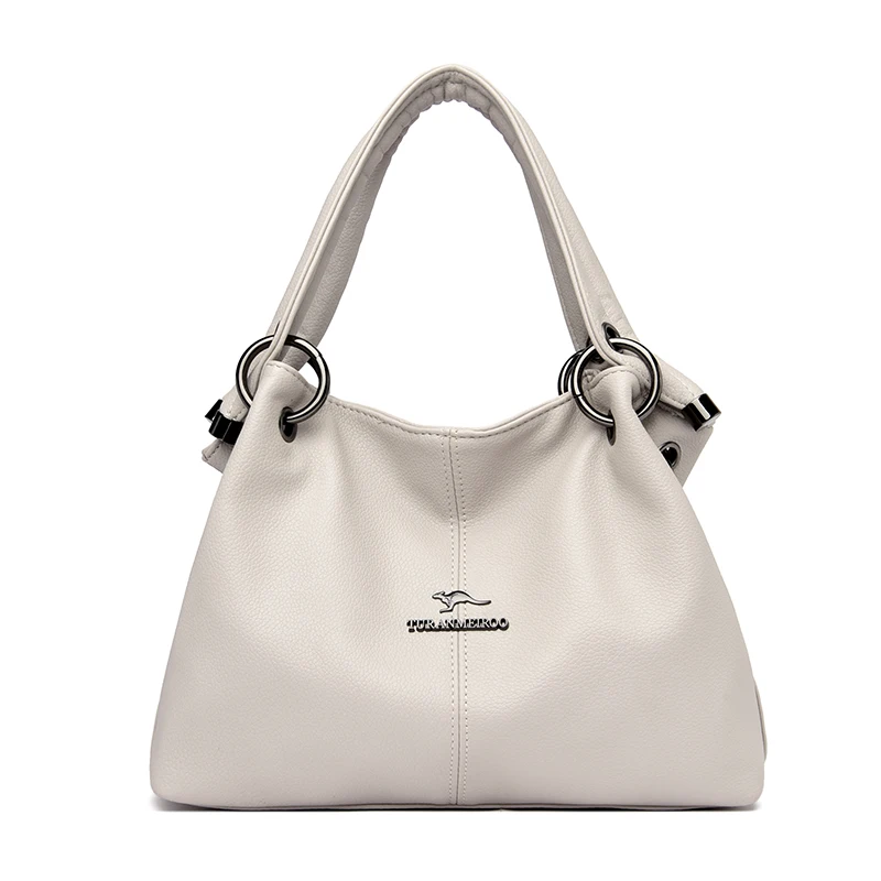 

2022 Fashion High Quality Solid Color Leather Women's Handbags Large Capacity Messenger Bags Ladies Casual Simple Messenger Bags