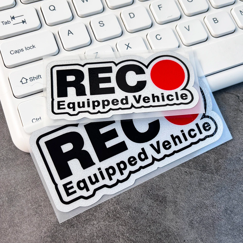 Drive Recorder Logo REC Vinyl Reminder Sticker Car Rear Windshield Short Video Car Hub Sticker Body Decoration Car Stickers