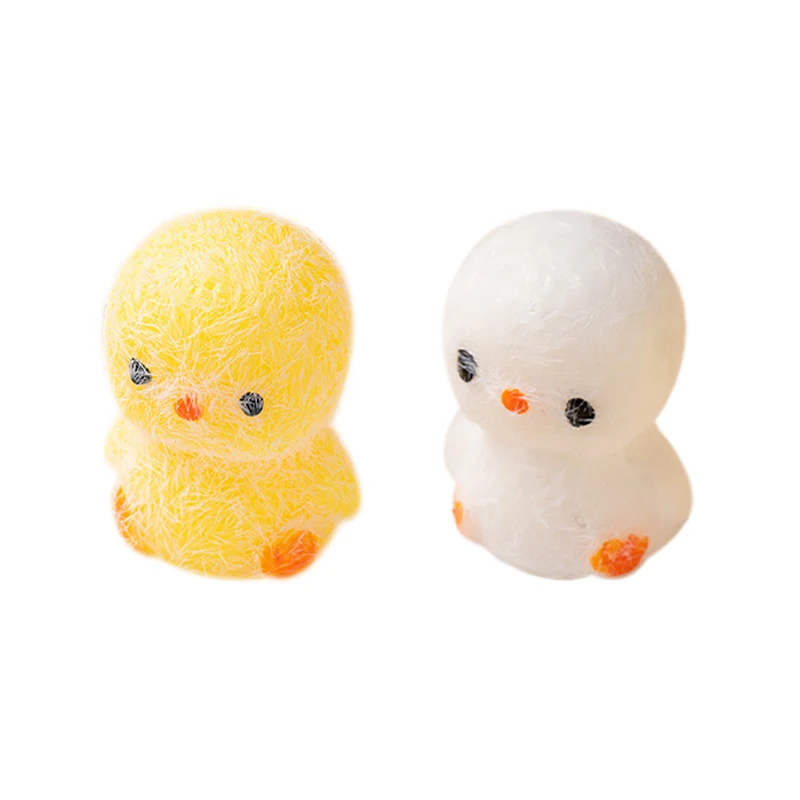 Sticky TPR Squishy Mini Flocking Chick Stress Relief Squishy New Fidget Toy Mini Relief Squeeze Toy Children\'s Decompression Toy