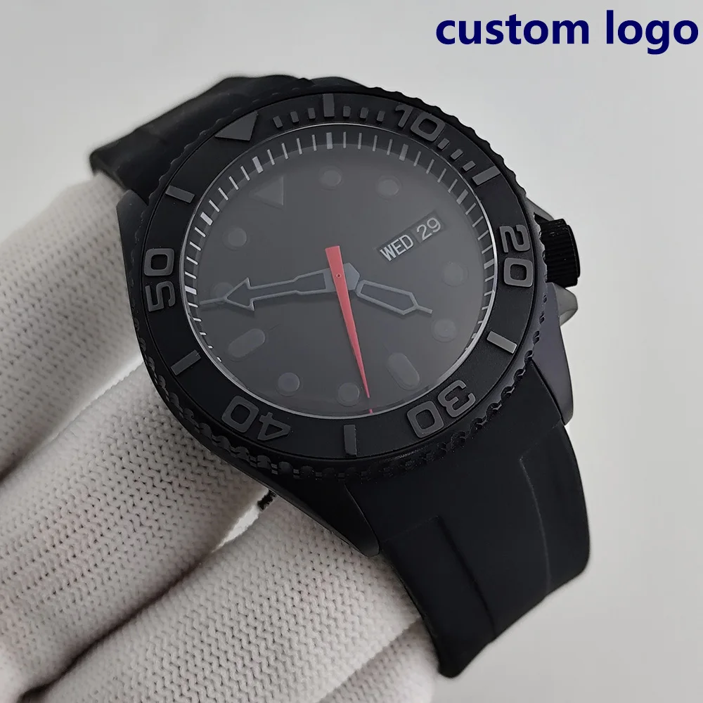NH36 men's watch 41.5mm NH36 sapphire glass 3.8 o'clock NH36 automatic movement custom logo waterproof casual watch