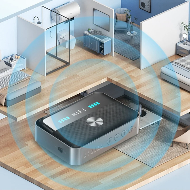 Receptor Bluetooth 5.3NFC, adaptador Universal Coaxial de fibra óptica negra, transmisor Bluetooth Hifi