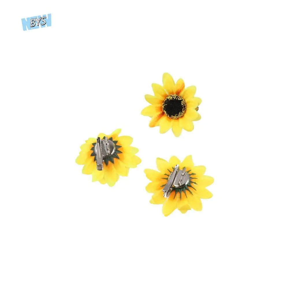 

Cloth Simulation Flower Hair Clip Korean Style Seaside Vacation Headwear Sunflower Hairpin Duckbill Clip Bohemian Style