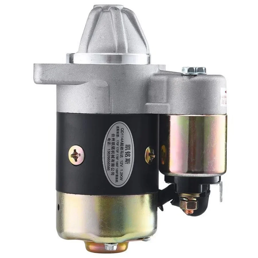 Top QD124A 12V 1.2KW Diesel Generator Engine Starter Motor Copper Made For 186F 188F 192F  Motor starter Generator Accessories