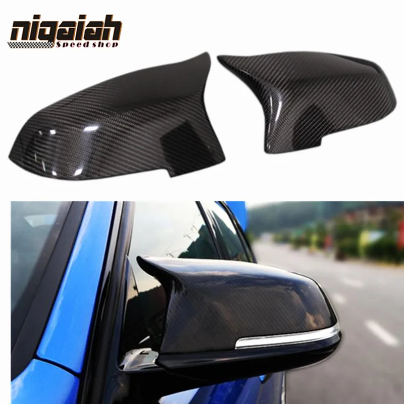 1 Pair Carbon Fiber Car Mirror Cover M Look Rear View Mirror Caps for BMW F20 F21 F22 F23 F30 F31 F32 F33 F34 F36 E84 i3 M2 F87