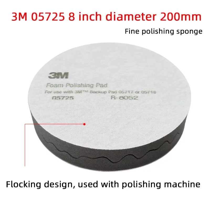 

3M05725 Wave Sponge Ball Reduction Polishing Ball Self-adhesive 8-inch Sponge Wheel Polishing Disc 200mm