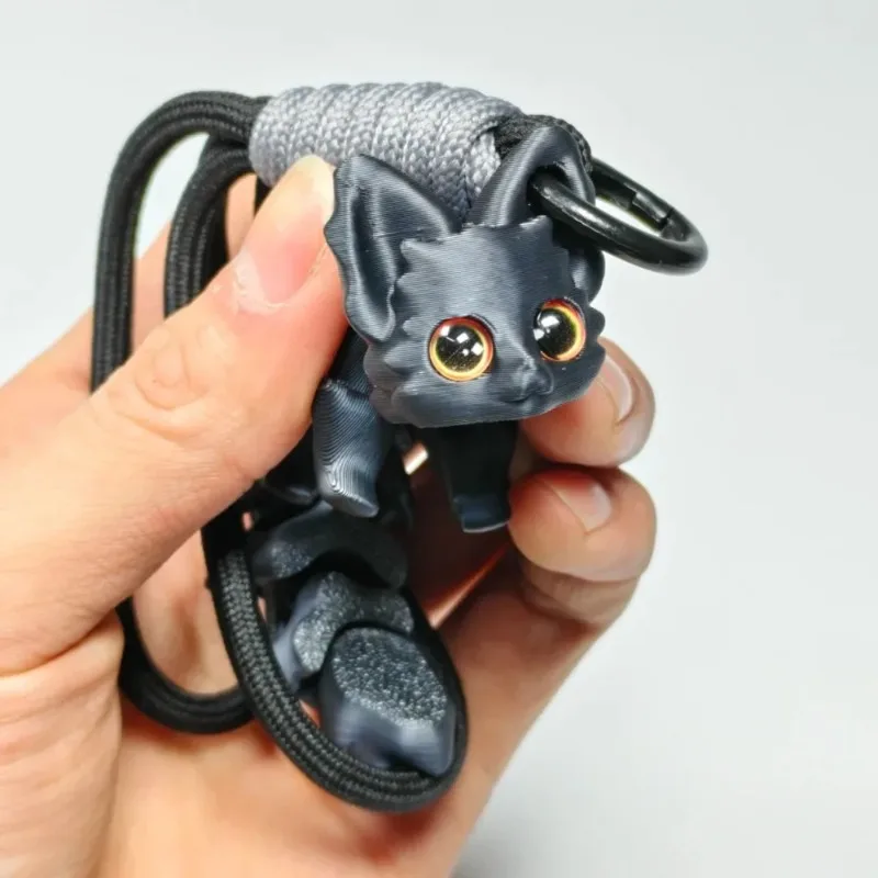 ثلاثية الأبعاد مطبوعة لطيف الثعلب عمل أرقام اللعب متعددة المفاصل المنقولة محاكاة عيون معلقة حبل غرفة اكسسوارات الديكور هدايا الاطفال