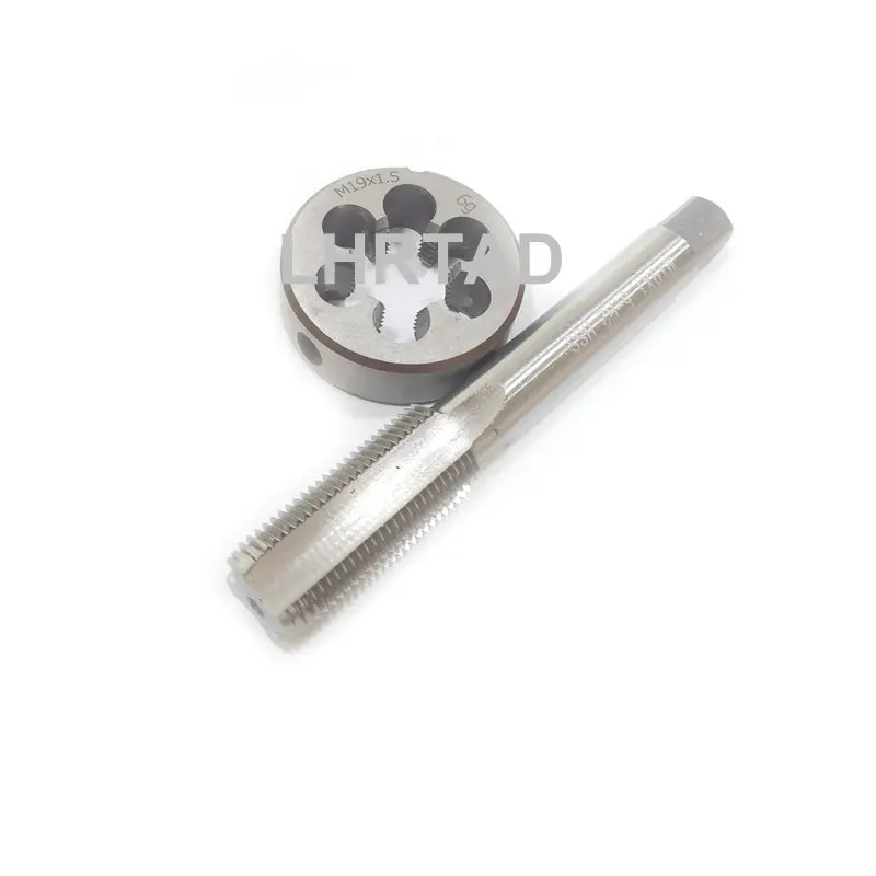 Imagem -05 - Tap Die Grupo M19x2 M19x1.5 M19x1 M19x0.75 Hss Reto Métrico Parafuso Fino Torneira Redonda Kit de Reparo de Rosca M19x2 M19
