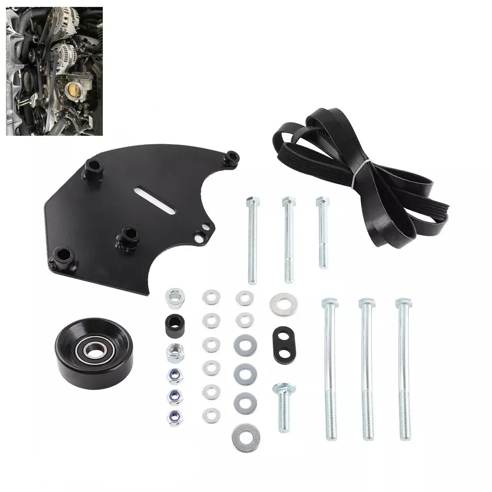 

Dual Alternator Bracket Kit Car Modification Upgrade Black For 2000-2013 GM Chevy 4.8L 5.3L 6.0L 6.2L Truck Engine Parts