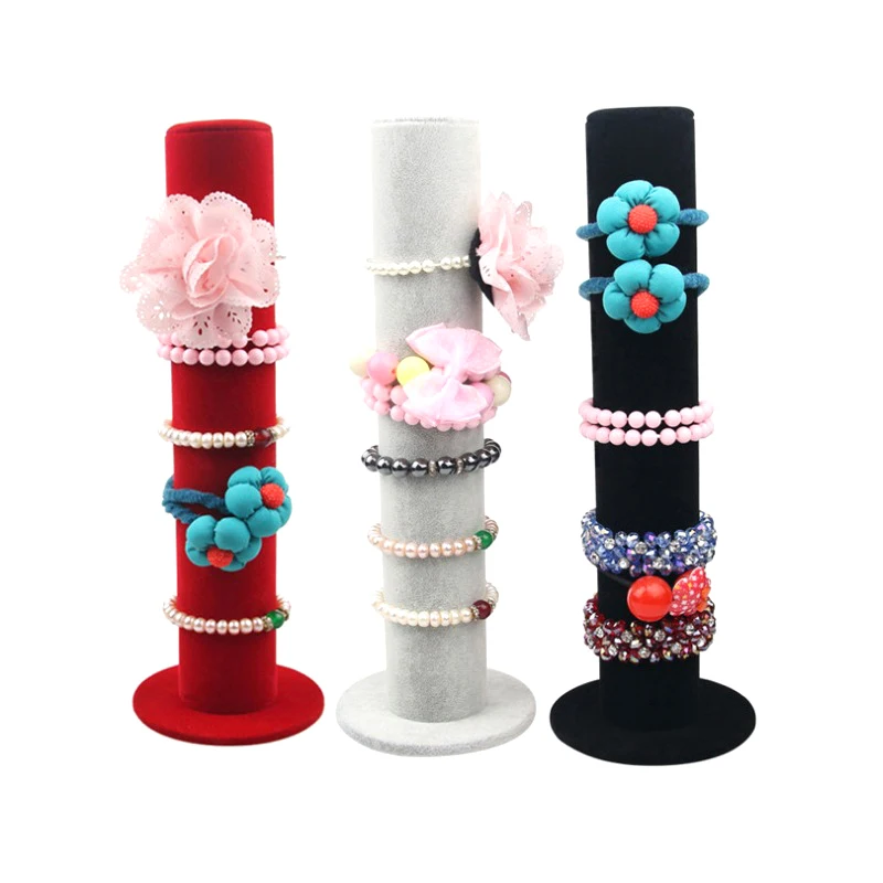 

Демонстрация ювелирных изделий, браслетов, часы, выставочная полка, держатель для резинки для волос, Вельветовая витрина, подставка для ювелирных изделий