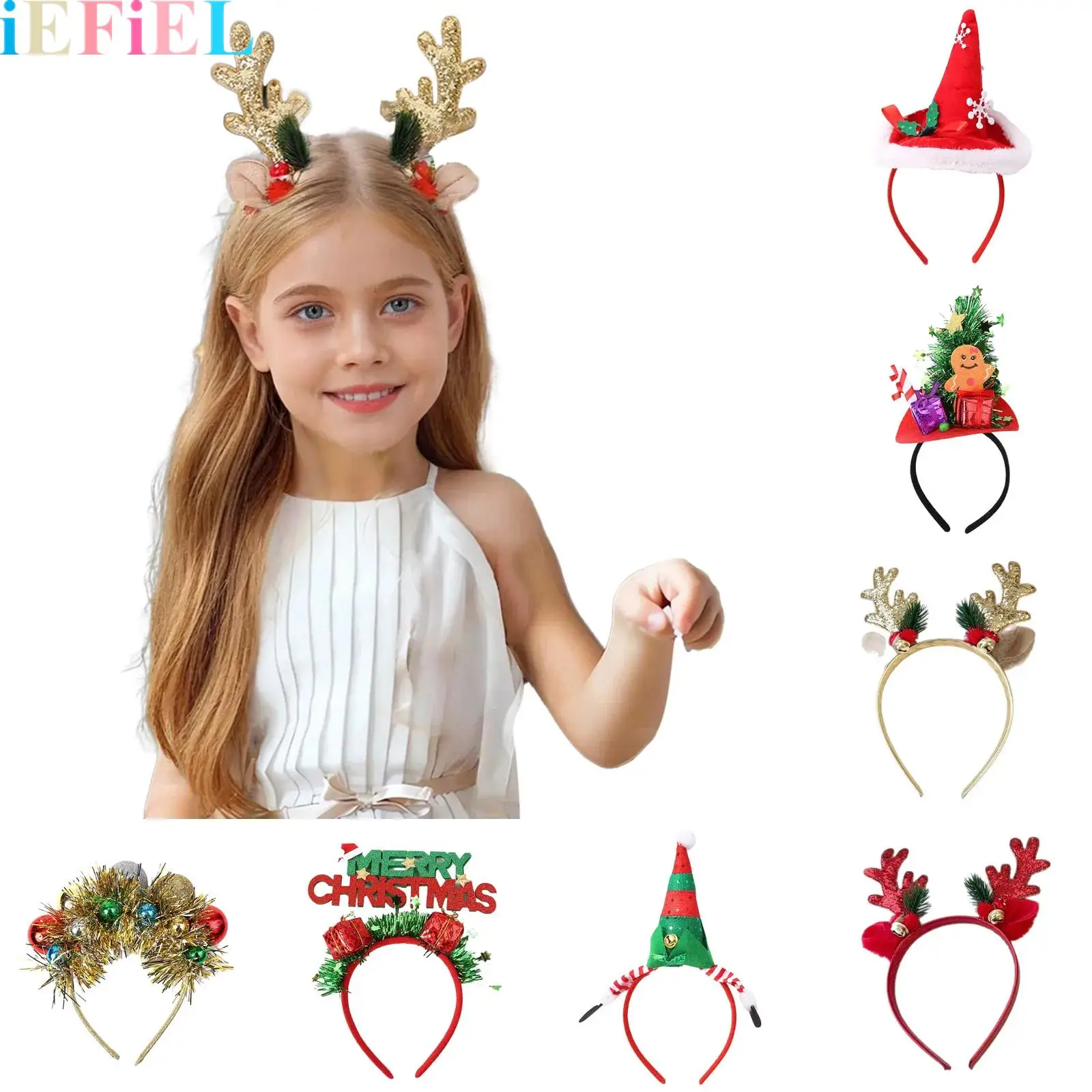 

Christmas Hair Hoop Xmas Headbands Parties Photo Booth Prop Fancy Dress Up Costume Accessories Supplies
