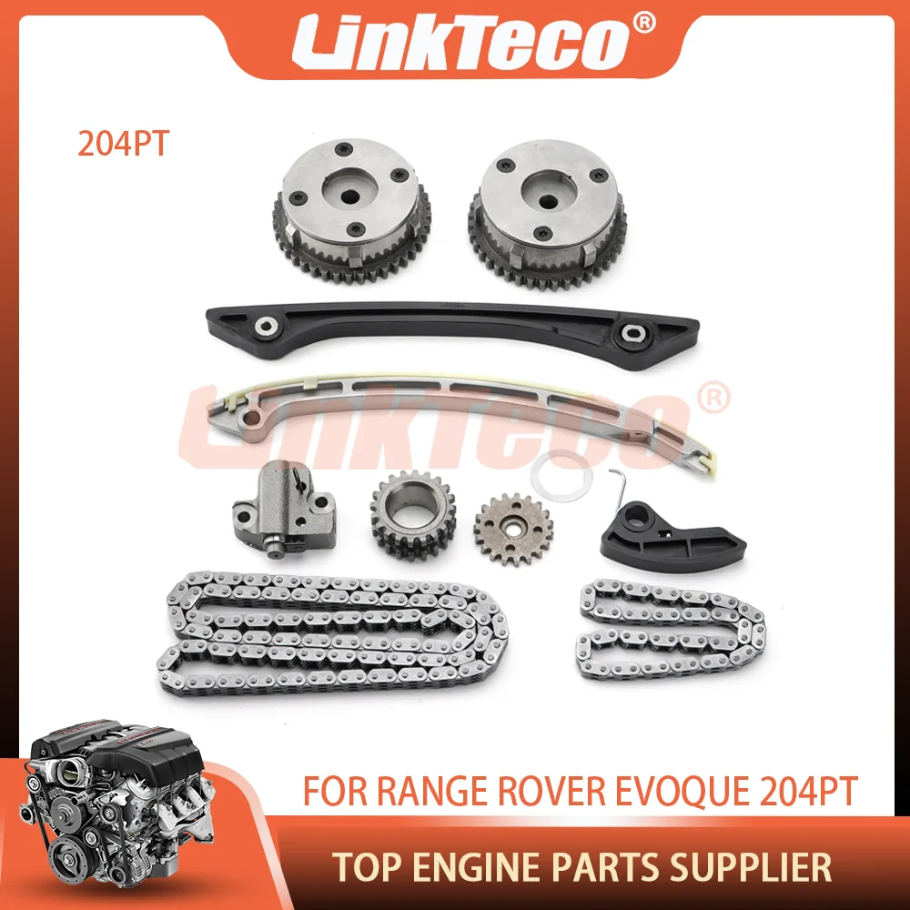 Timing Chain Kit Intake Exhaust VVT Sprocket For 204PT 2.0 L GAS 11-23 Land Rover Discovery Sport Jaguar XE XF XJ E-PACE F-PACE