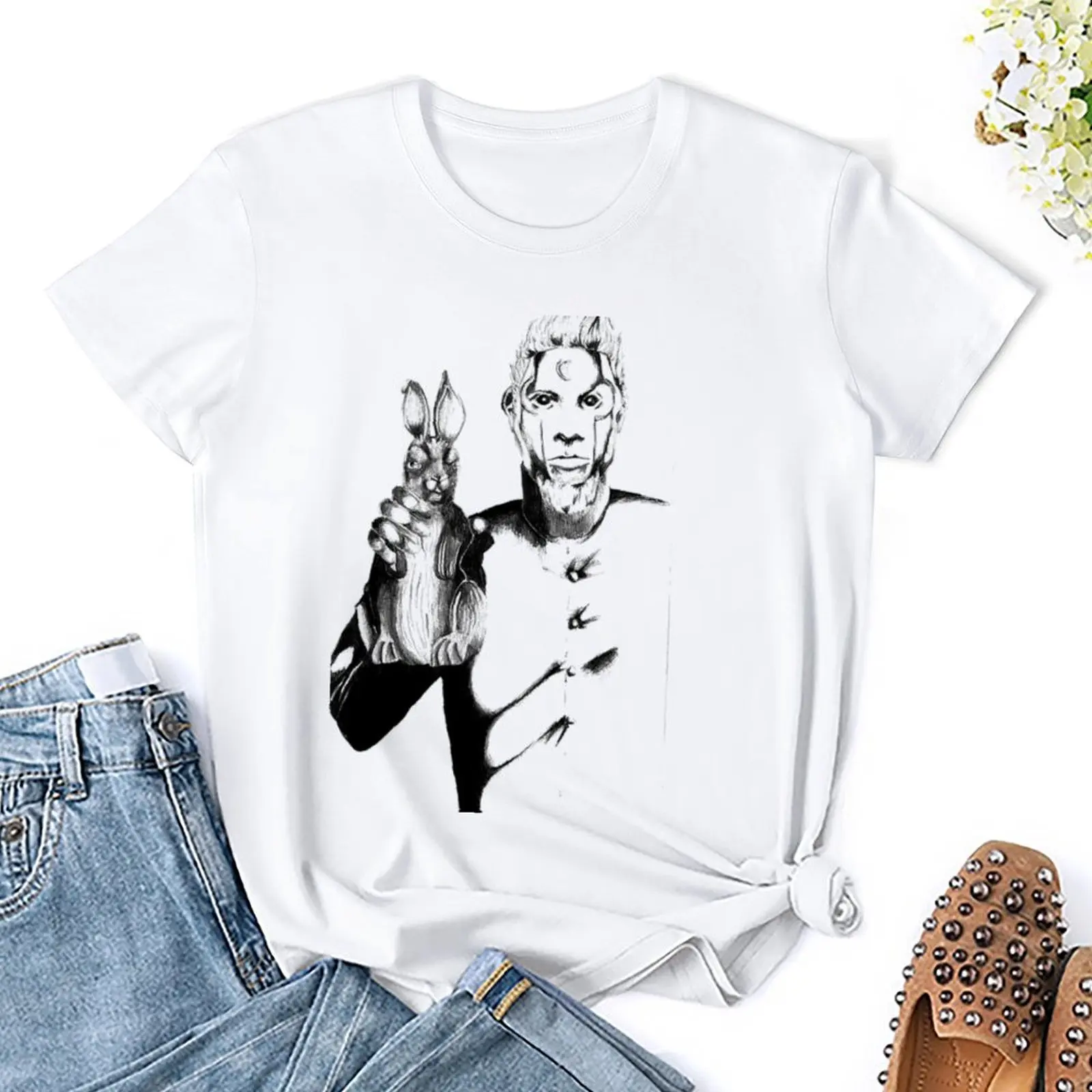 Wes Borland limp bizkit T-shirt oversized cute clothes anime clothes t-shirt dress for Women long