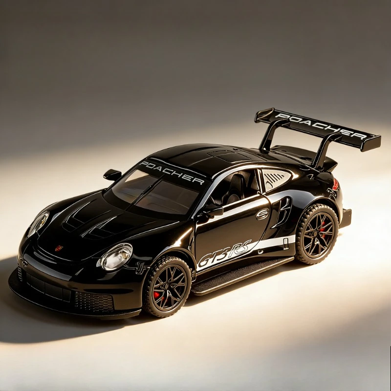 

1:32 Alloy Diecast GT3 RS Model Wheel Pull Back 4 Doors Opened Supercar with Light Sound Sports Car Child Adult Gifts