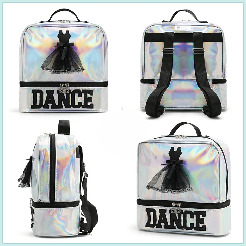 Children Dance Bag Fashionable Laser Backpack Ballet Bag Latin Dance Storage Bag Girls Dance Bag School Bags Mother Kids Bags