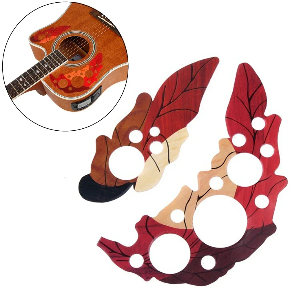 Acoustic Guitar Pickguard Scratch Plate Grape Leaf Shape Sound Hole Sticker PVC Plate Grape Leaf Shape Sound Hole Sticker