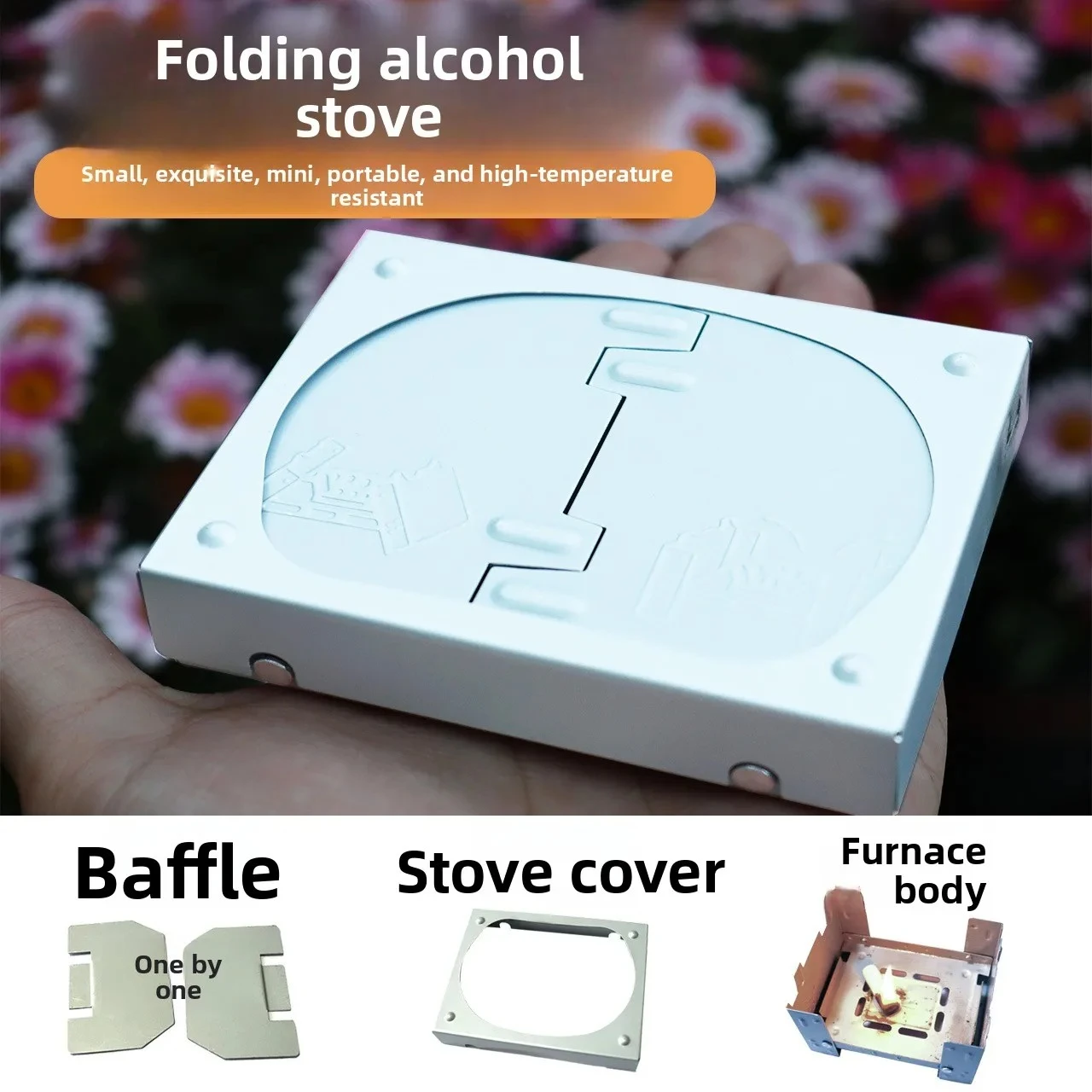 1Pc Folding Pocket Solid Alcohol Stove Camping Backpacking Survival Emergency Outdoor Cooking Portable Lightweight Mini Burner
