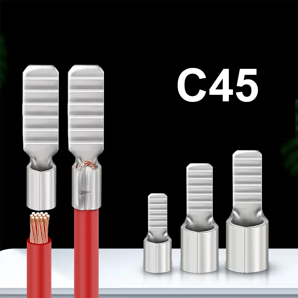 C45 1.5-50mm2 Pin Terminal for DZ47 Air Switch Circuit Breaker Wire Connector Electrical Cable Connectors Copper Crimp Terminals