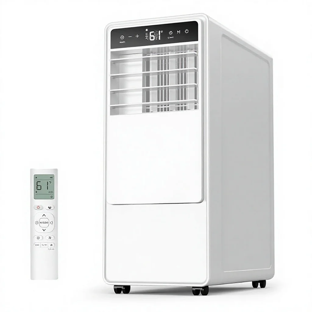 Factory Wholesale Single Cool Portable AC with Remote Controller and Complete Exhaust Hose