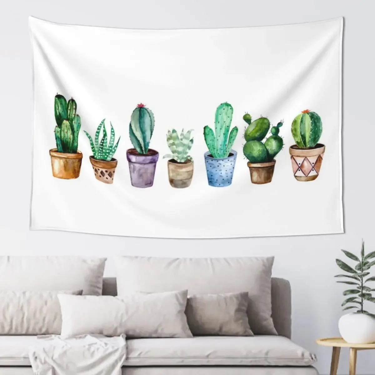 

Cactus and little plants Tapestry Decoration Bedroom Nordic Home Decor Wall Hanging Decor Tapestry