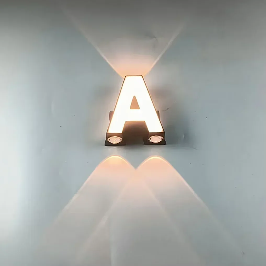 2025 LED Wall Lamp AC85-265V English Letter IP65 Waterproof Outdoor Wall Lamp Modern Style LED Lamp With 3 Years Warranties