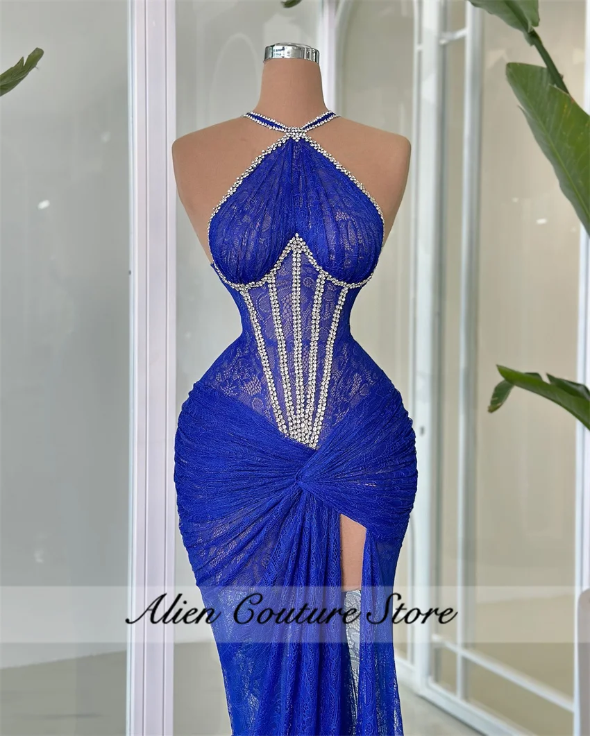 Sexy Red Prom Dresses For Women 2024 With Gloves Split Beading Crystal Party Gown Vestidos De Noche Customized 