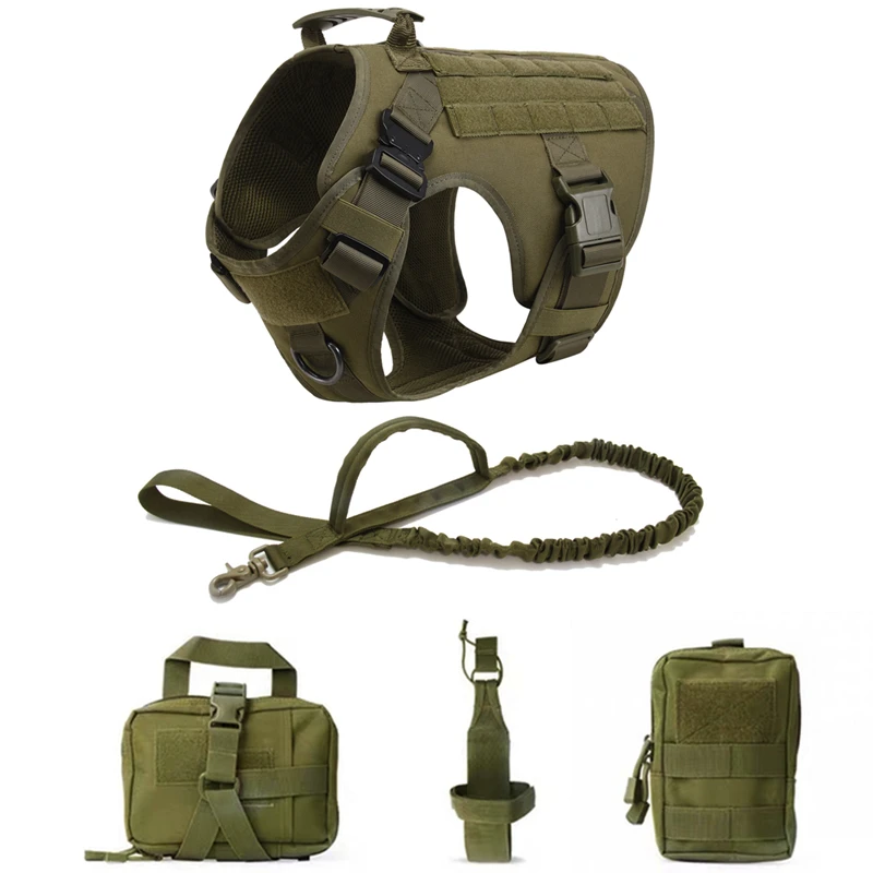 Tactical Military Vest Pet German Shepherd Golden Retriever Tactical Training Dog Harness And Leash Set For All Breeds Dogs_voghion.com