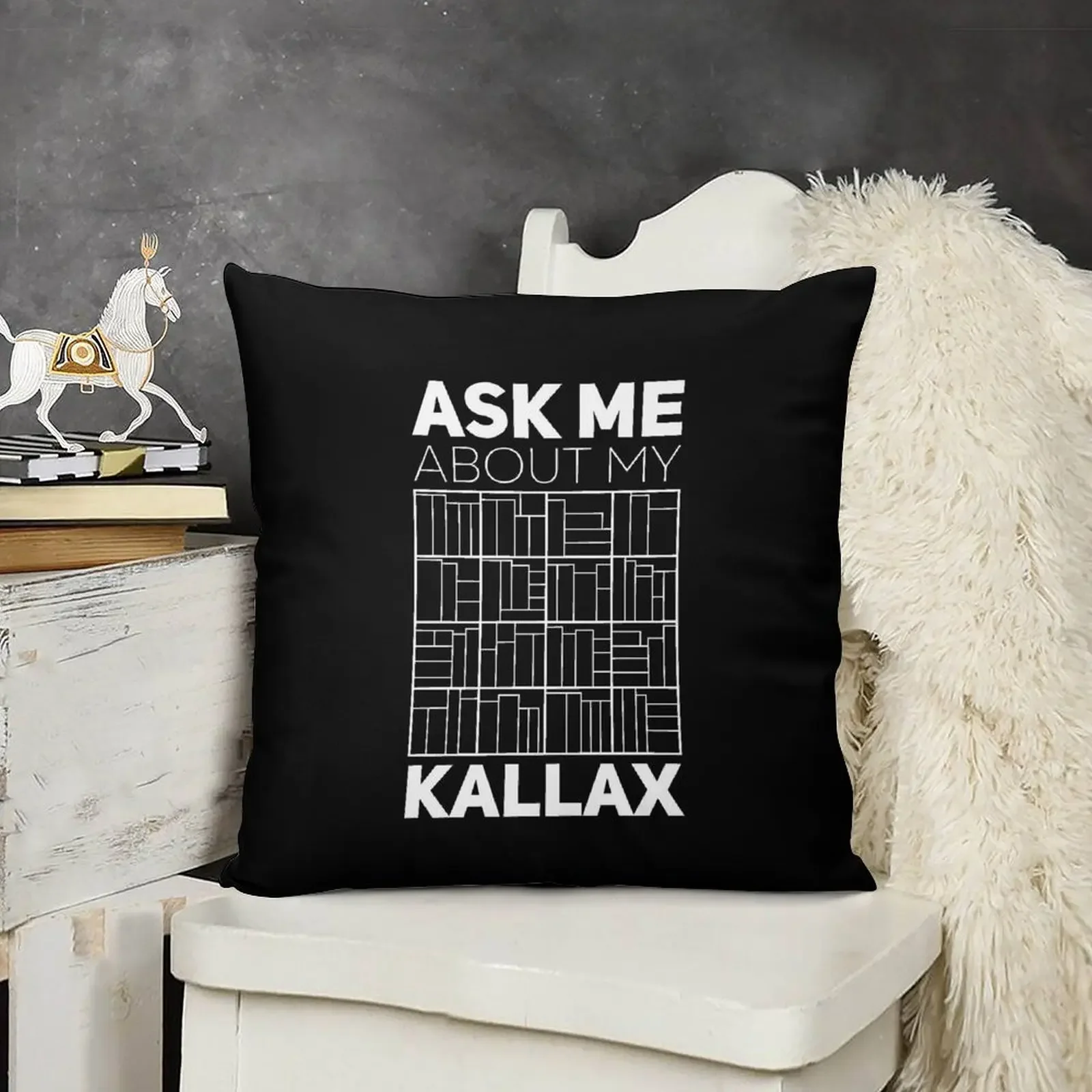 

Ask Me About My Kallax Throw Pillow Pillow Decor Sofa Cover pillow