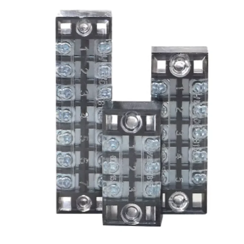 1Pcs 이중 행 스트립 나사 터미널 블록 고정 배선 보드 와이어 커넥터 TB1503-TB1512 15A TB2503-TB2512 25A